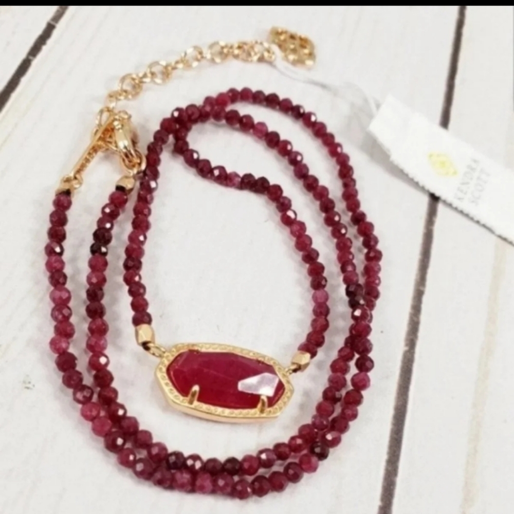 Kendra Scott Elisa Necklace Maroon